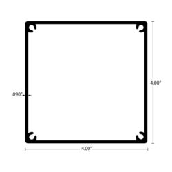 TSQ-44-SP aluminum railing post