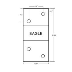 ZCP-62518-S-1.5 Z Clip pair front dimensions