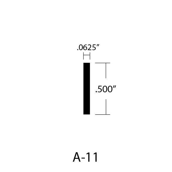 A-11 – 1/16″ X 1/2″