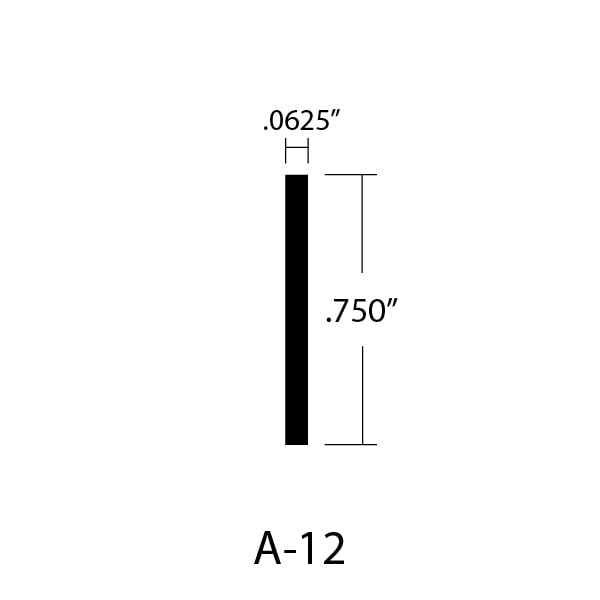 A-12 Flat Bar Dimensions