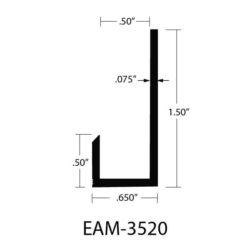 EAM-3520 1/2" J-Cap with Grooves