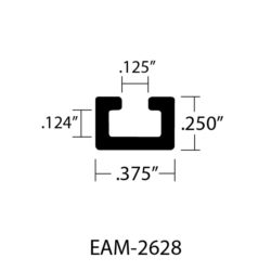 EAQM-2628 Slide Track Channel - .375" x .250"