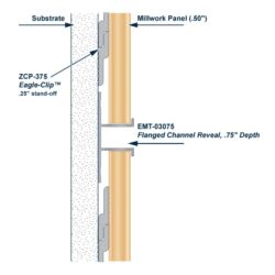 Architectural Millwork Trim Aluminum Channel Reveal Return Key