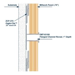 Architectural Millwork Trim Aluminum Channel Reveal Return Key