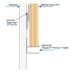 Architectural Millwork Trim Aluminum F Reveal Return Key