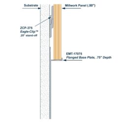 Architectural Millwork Trim Aluminum Base Plate Return Key