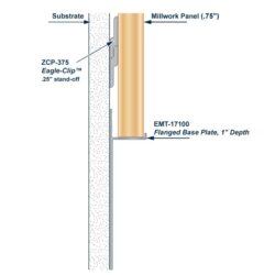 Architectural Millwork Trim Aluminum Base Plate Return Key