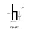 DIV-3707 H-Divider dimensions