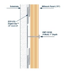 Architectural Millwork Trim Aluminum H Mold Divider