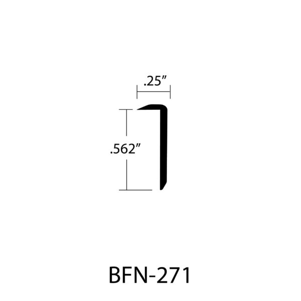 BFN-271 Bar Face Nosing dimensions