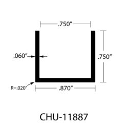 CHU-11887 U-Channel dimensions