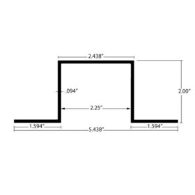 Aluminum Hat Channel – 5.438″ X 2″ Tall - Eagle Aluminum
