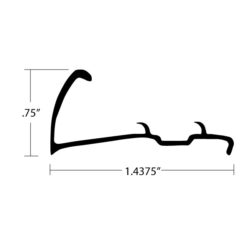 FLR-144 carpet edge dimensions