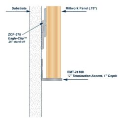 EMT-24100 Millwork Termination Post Installed