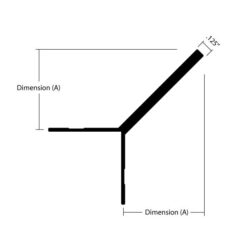 EMT-25 Aluminum Millwork 1/8" Corner Post Dimensions