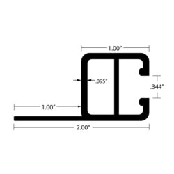 AWN-15553 awning profile dimensional drawing