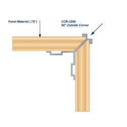 COR-2208 Aluminum Casework Trim Install Diagram