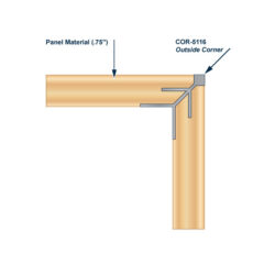 COR-5116 Aluminum Casework Trim Install Diagram
