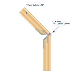 COR-5162 Aluminum Casework Trim Install Diagram
