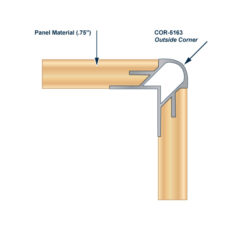 COR-5163 Aluminum Casework Trim Install Diagram