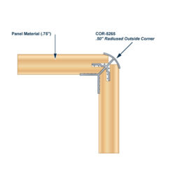 COR-5265 Aluminum Casework Trim Install Diagram
