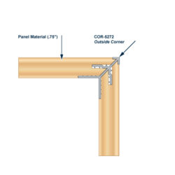 COR-5272 Aluminum Casework Trim Install Diagram