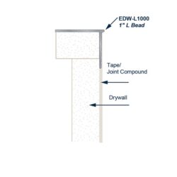 EDW-L1000- Aluminum Drywall Trim Install Diagram