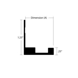 aluminum millwork trim 1/4" termination accent
