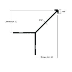 EMT-15 Outside Corner Arrow dimensions