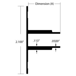 EMT-21 Architectural Aluminum Trim Dimensions