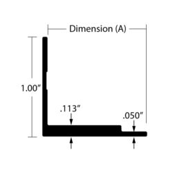 EMT-22 Architectural Aluminum Trim Dimensions