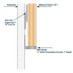 EMT-28100 Aluminum Millwork Trim install diagram