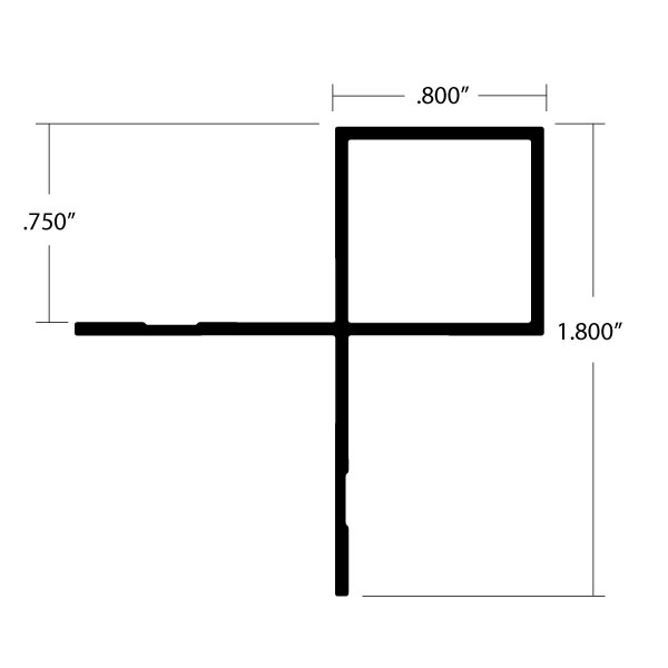 Square Outside Corner - Architectural Aluminum Trims - Millwork