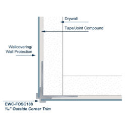 EWC-FOSC188 wallcovering outside corner trim install diagram
