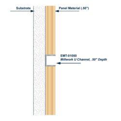 EMT-01050 Millwork U Channel Reveal Install