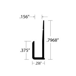 JCP-104 Aluminum J Cap dimensions