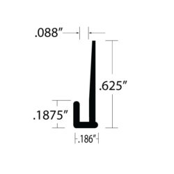 JCP-514-L Aluminum J Cap Dimensions